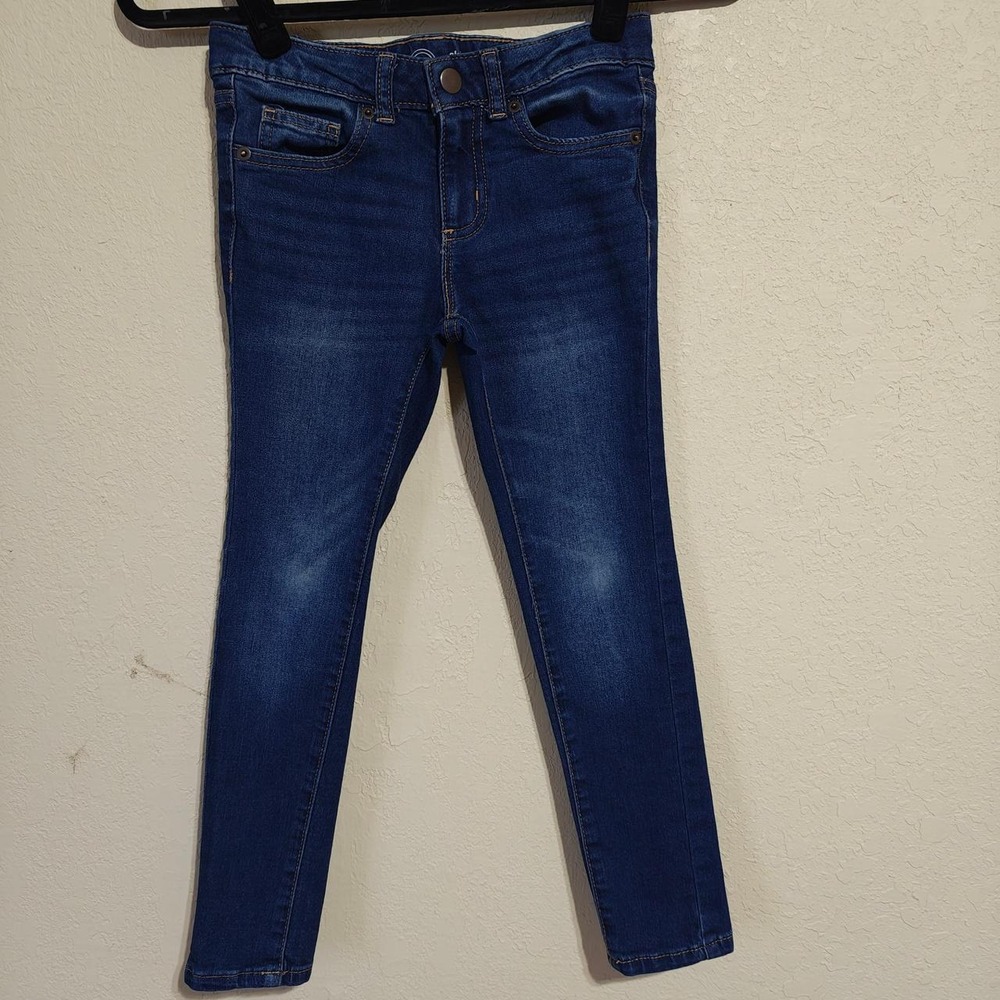 Wonder Nation Boys Blue Skinny Jeans Size 7 Dark Wash Denim Bottoms